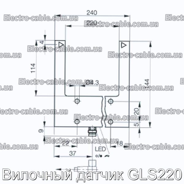 Вилочный датчик GLS220 - фотография № 2.