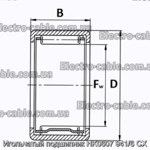 Игольчатый подшипник HK0607 941/6 CX - фотография № 1.