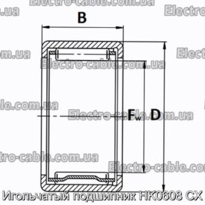Игольчатый подшипник HK0608 CX - фотография № 2.