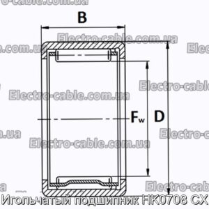 Игольчатый подшипник HK0708 CX - фотография № 1.