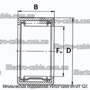 Игольчатый подшипник HK071208 941/7 CX - фотография № 1.
