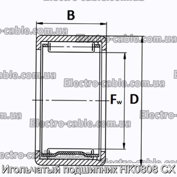 Игольчатый подшипник HK0808 CX - фотография № 1.