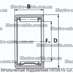 Игольчатый подшипник HK0810 CX - фотография № 2.
