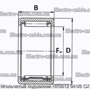 Игольчатый подшипник HK0812 941/8 CX - фотография № 2.