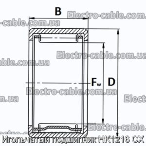 Игольчатый подшипник HK1216 CX - фотография № 1.
