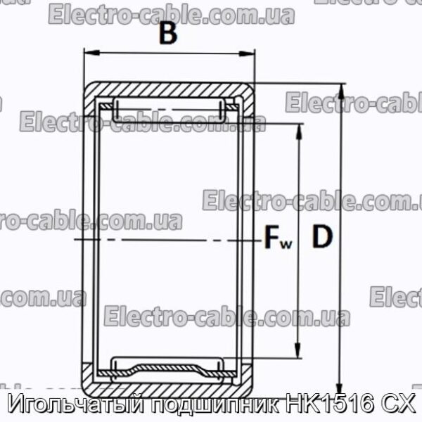 Игольчатый подшипник HK1516 CX - фотография № 1.