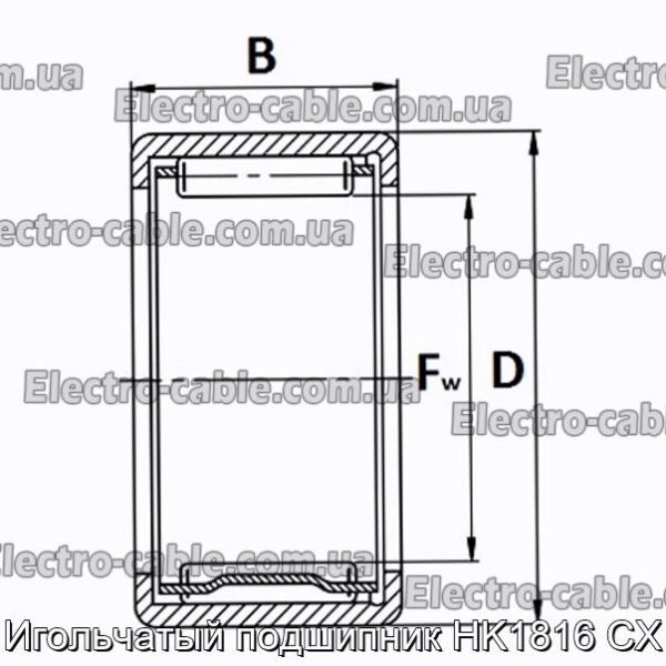 Игольчатый подшипник HK1816 CX - фотография № 2.