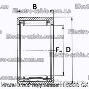 Игольчатый подшипник HK2220 CX - фотография № 1.