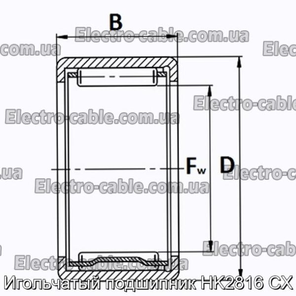 Игольчатый подшипник HK2816 CX - фотография № 2.