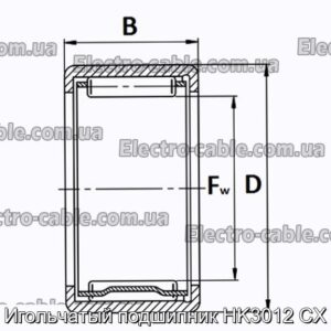 Игольчатый подшипник HK3012 CX - фотография № 1.