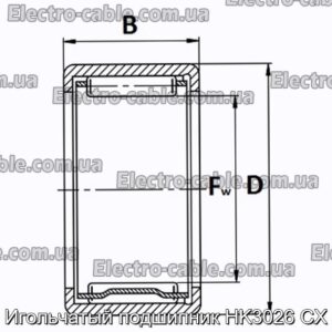 Игольчатый подшипник HK3026 CX - фотография № 2.