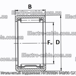 Игольчатый подшипник HK303824 942/30 CX - фотография № 1.