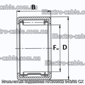 Игольчатый подшипник HK303832 943/30 CX - фотография № 1.