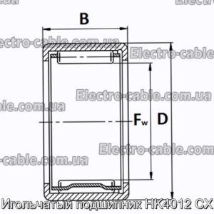 Игольчатый подшипник HK4012 CX - фотография № 1.