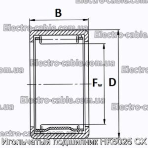 Игольчатый подшипник HK5025 CX - фотография № 1.