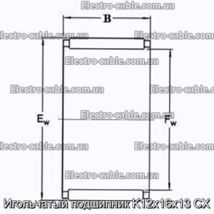 Игольчатый подшипник K12x16x13 CX - фотография № 2.