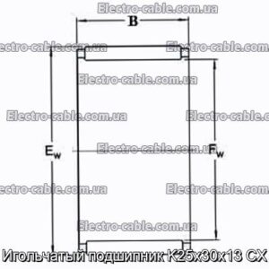 Игольчатый подшипник K25x30x13 CX - фотография № 2.