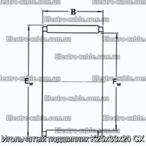 Игольчатый подшипник K25x33x20 CX - фотография № 1.