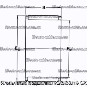 Игольчатый подшипник K28x33x13 CX - фотография № 2.