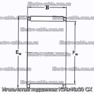 Игольчатый подшипник K34x46x30 CX - фотография № 2.