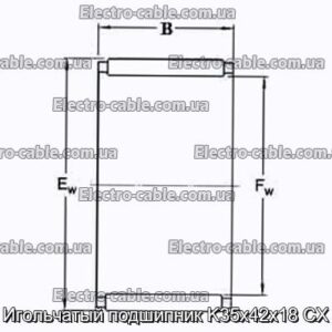 Игольчатый подшипник K35x42x18 CX - фотография № 1.