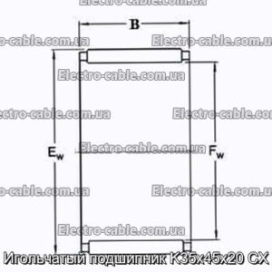 Игольчатый подшипник K35x45x20 CX - фотография № 2.