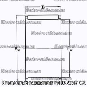 Игольчатый подшипник K40x45x17 CX - фотография № 2.