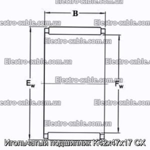 Игольчатый подшипник K42x47x17 CX - фотография № 1.