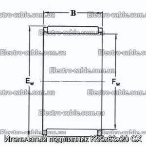 Игольчатый подшипник K55x63x20 CX - фотография № 2.