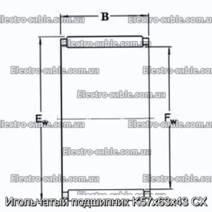 Игольчатый подшипник K57x63x43 CX - фотография № 1.