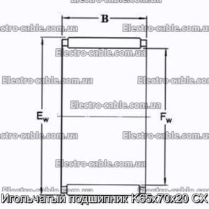 Игольчатый подшипник K65x70x20 CX - фотография № 2.