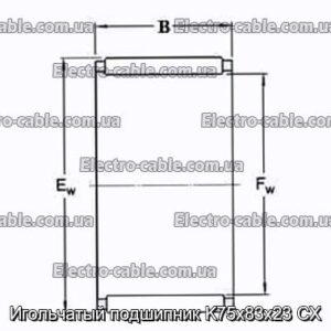 Игольчатый подшипник K75x83x23 CX - фотография № 2.