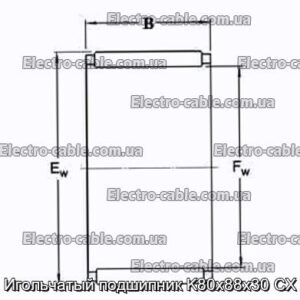 Игольчатый подшипник K80x88x30 CX - фотография № 2.