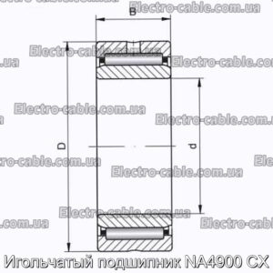 Игольчатый подшипник NA4900 CX - фотография № 1.