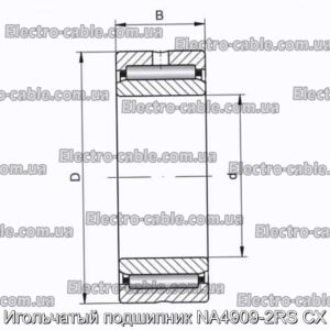 Игольчатый подшипник NA4909-2RS CX - фотография № 1.