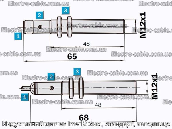 Индуктивный датчик Ime12 2мм, стандарт, заподлицо - фотография № 1.