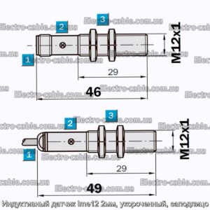 Индуктивный датчик Ime12 2мм, укороченный, заподлицо - фотография № 2.