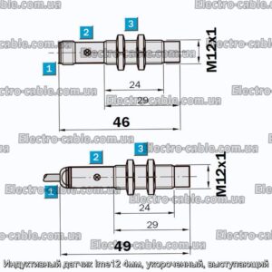 Індуктивний датчик Ime12 4мм, укорочений, виступаючий – фотографія №2.