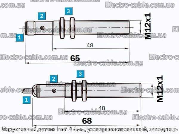 Індуктивний датчик Ime12 4мм, вдосконалений, урівень - фотографія №2.