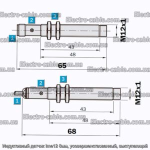 Індуктивний датчик Ime12 8мм, удосконалений, виступаючий – фотографія №1.
