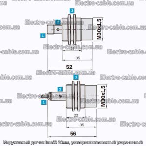 Индуктивный датчик Ime30 20мм, усовершенствованный укороченный - фотография № 1.