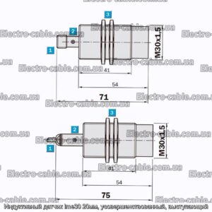 Индуктивный датчик Ime30 20мм, усовершенствованный, выступающий - фотография № 1.