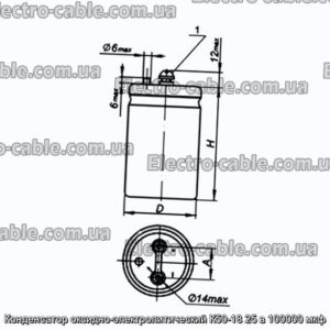 Конденсатор оксидно-электролитический К50-18 25 в 100000 мкф - фотография № 1.