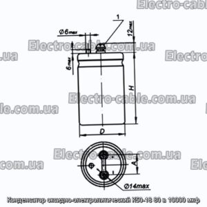 Конденсатор оксидно-электролитический К50-18 80 в 10000 мкф - фотография № 1.