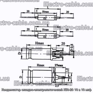 Оксиф-електролітичний конденсатор K50-20 16 у 10 мкФ-фотоотографії № 1.