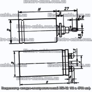 Оксиф-електролітичний конденсатор K50-32 160 в 4700 мкФ-фотоотографії № 1.