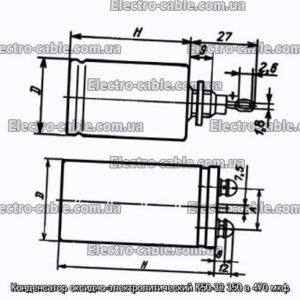Оксиф-електролітичний конденсатор K50-32 350 в 470 мкФ-фотоотографії № 1.