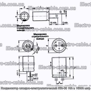 Оксиф-електролітичний конденсатор K50-35 100 у 15000 мкФ-фотоотографії № 1.