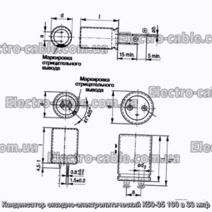 Оксиф-електролітичний конденсатор K50-35 100 у 33 мкФ-фотоотографії № 1.