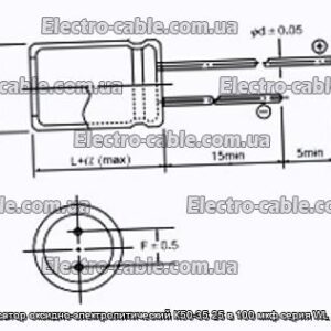Оксиф-електролітичний конденсатор K50-35 25 у серії 100 мкФ WL Jamicon-Photography № 1.